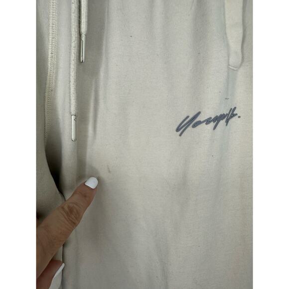 YoungLA Cloud Joggers Men's Size Large Off White Cream Athleisure Sweats Active - Picture 3 of 8